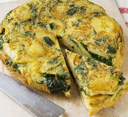 Spanish spinach omelette