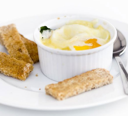 Baked dippy eggs