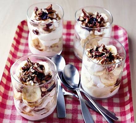 Banana yogurt pots