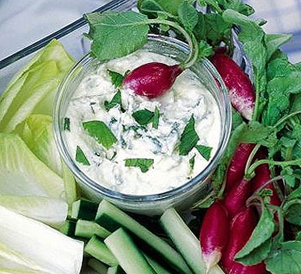 Herby feta & lemon dip with crudités