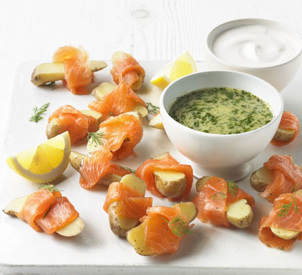 Scandi smoked salmon potatoes