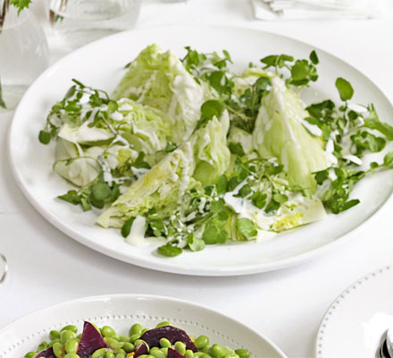 Green salad with buttermilk dressing