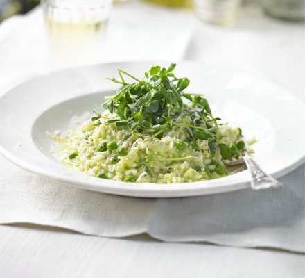 Pea risotto