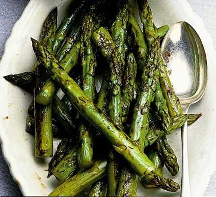 Griddled asparagus