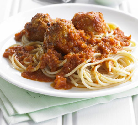 Turkey meatballs in tomato & fennel sauce