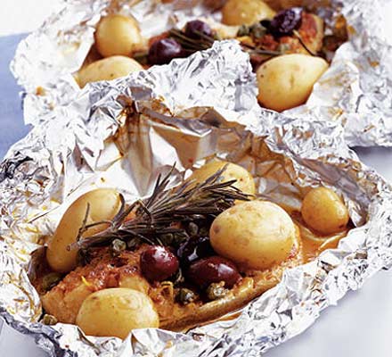 Mediterranean fish parcels