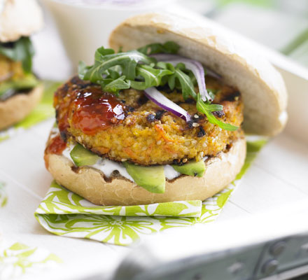 Carrot & sesame burgers