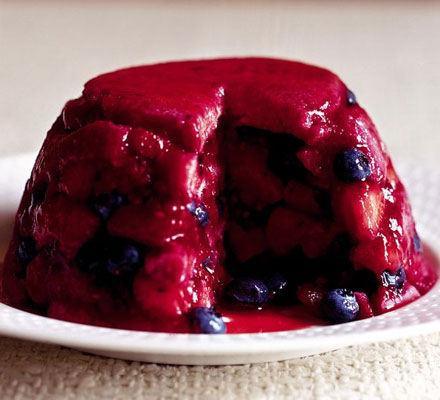 Simple summer pudding