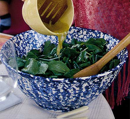 Spinach & green bean salad