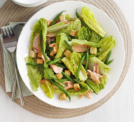 Hot-smoked trout & mustard salad