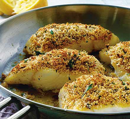 Lemon, herb & Parmesan crusted fish