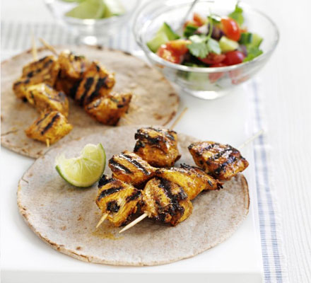 Chicken masala skewers