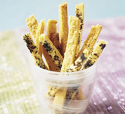 Parmesan, poppy seed & caraway twists