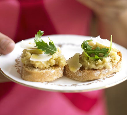 Truffled parsnip & Parmesan bruschetta