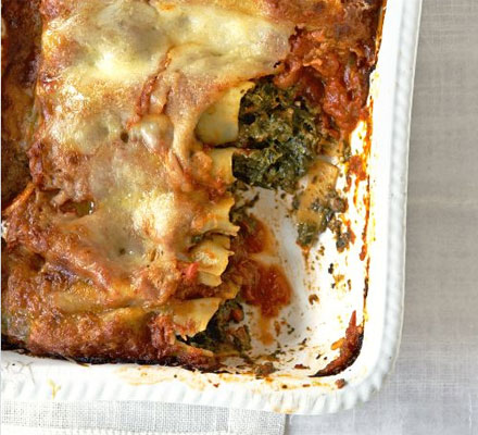 Spinach & three cheese cannelloni