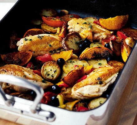 All-in-one chicken traybake