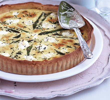 Asparagus, lemon & ricotta tart