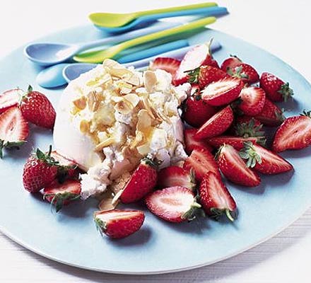 Honey nut ricotta with strawberries