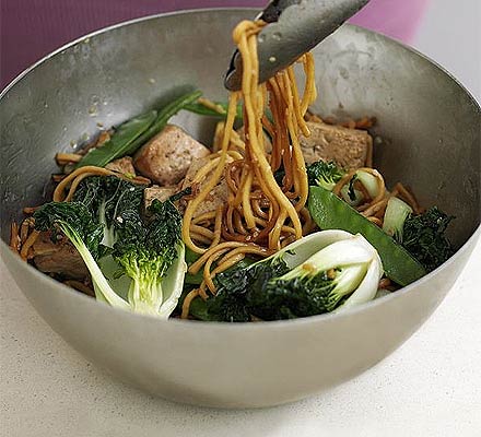 Sesame noodles with tofu