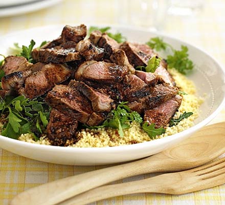 Hot harissa lamb with couscous