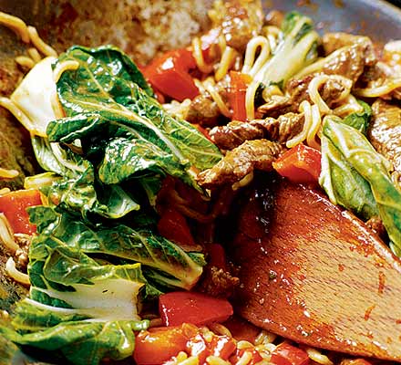 10-minute steak & noodle supper