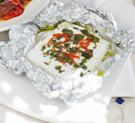 Baked feta with chilli & oregano