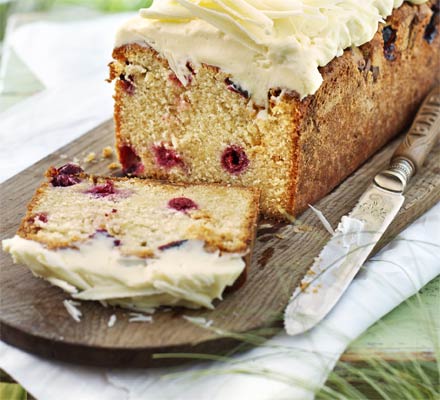 White chocolate & cherry loaf