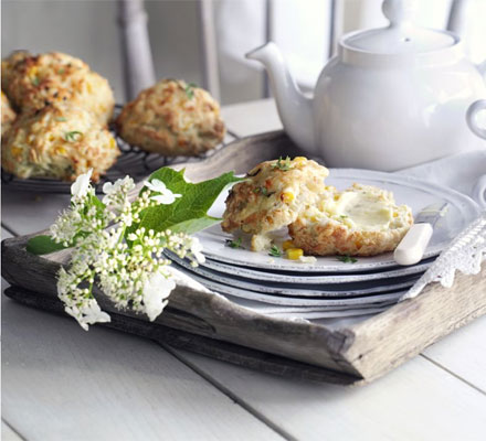 Cheddar & sweetcorn scones