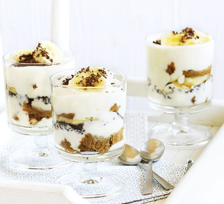 Banana & custard pots