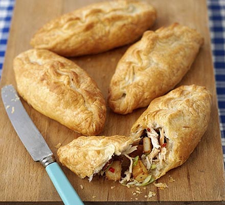 Spicy chicken & bacon pasties