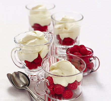 Raspberry & orange syllabub