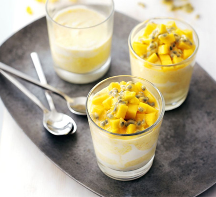 Mango & passion fruit fool