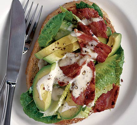 Hot avo & bacon caesar