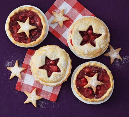 Cranberry & pear pies