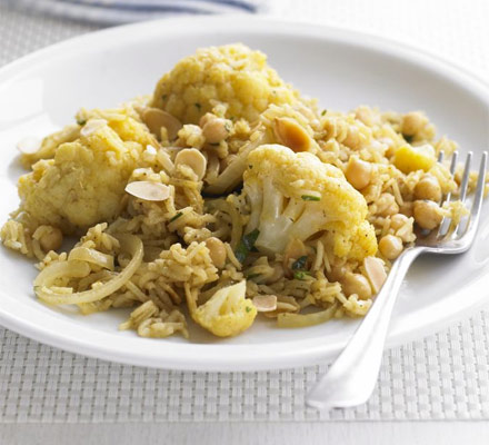 Cauliflower & chickpea pilaf