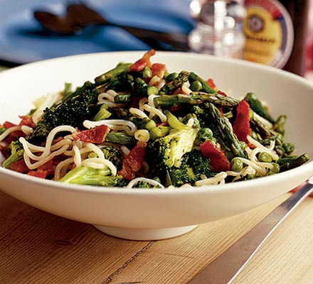 Spring vegetable noodles