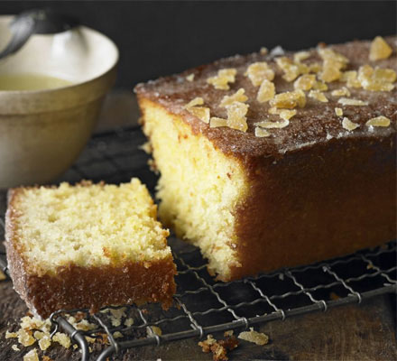 Lime & ginger drizzle cake