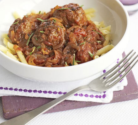 Lamb meatballs with rosemary tomato sauce