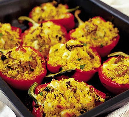 Halloumi stuffed peppers