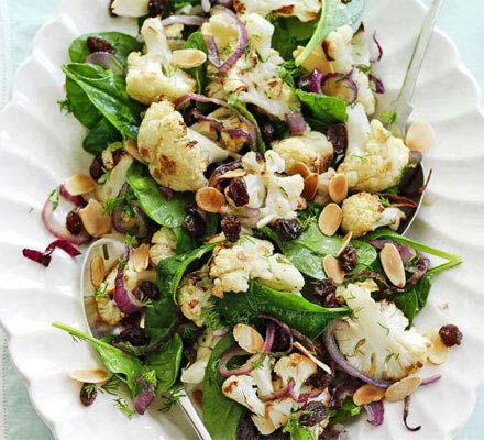 Warm cauliflower salad