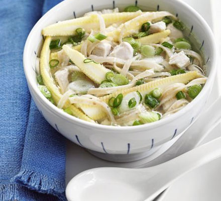 Egg drop chicken noodle soup