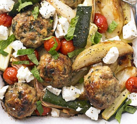 Greek lamb tray bake