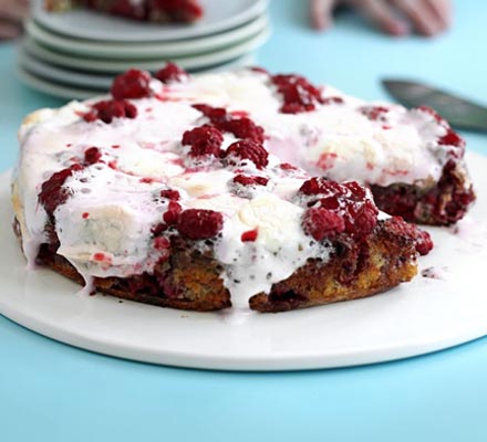 Raspberry ripple cake