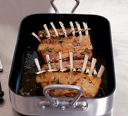 Roast rack of lamb with rosemary