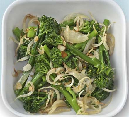 Broccoli with fried onion & garlic