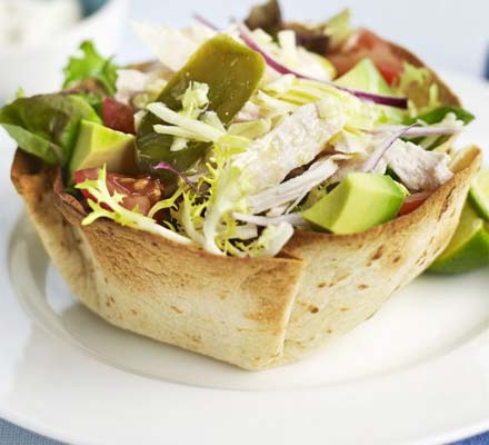 Mexican turkey salad bowl