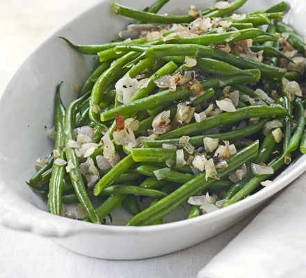 Green beans with shallots