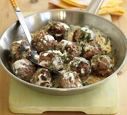 Creamy Swedish meatballs