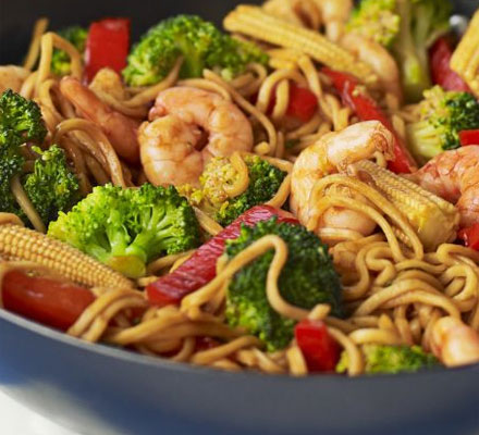 Prawn chow mein