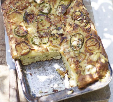 Courgette, potato & cheddar bread